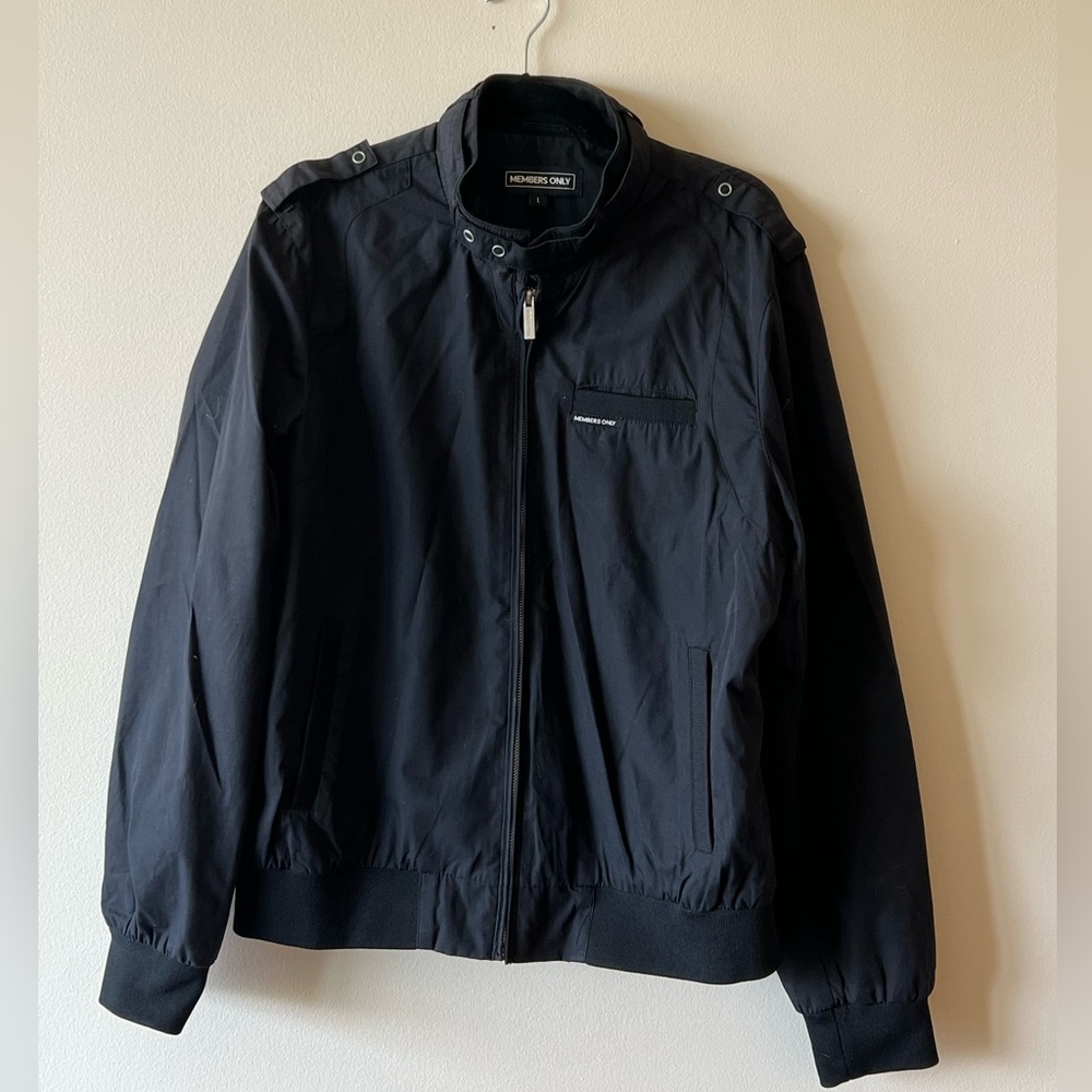 COPY - Members Only Mens Black Lightweight Iconic Classic Racer Jacket